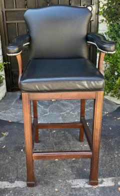  Old Hickory Furniture Co Old Hickory Tannery Regency Style Leather Bar Stool - 2621974