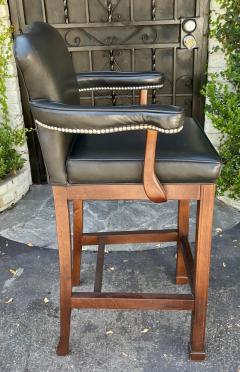  Old Hickory Furniture Co Old Hickory Tannery Regency Style Leather Bar Stool - 2621977