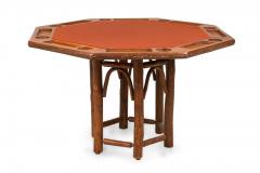  Old Hickory Furniture Co Rustic Old Hickory Dual Top Felt and Pine Octagonal Game Table - 2799369