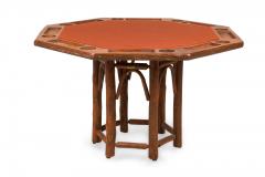  Old Hickory Furniture Co Rustic Old Hickory Dual Top Felt and Pine Octagonal Game Table - 2799370