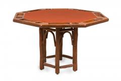  Old Hickory Furniture Co Rustic Old Hickory Dual Top Felt and Pine Octagonal Game Table - 2799372