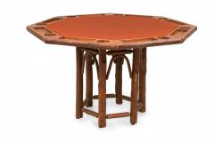  Old Hickory Furniture Co Rustic Old Hickory Dual Top Felt and Pine Octagonal Game Table - 2799373