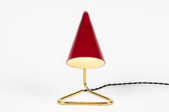  Oluce 1950s Giuseppe Ostuni Red Cone Table Lamp for Oluce - 2570662