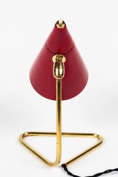  Oluce 1950s Giuseppe Ostuni Red Cone Table Lamp for Oluce - 2570670