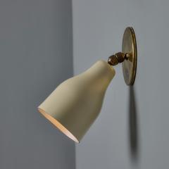  Oluce 1950s Giuseppe Ostuni White Metal and Brass Articulating Sconces for Oluce - 3925446