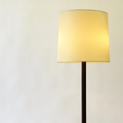  Oluce Giuseppe Ostuni Grissinato Wood and Brass Floor Lamp for Oluce Italy 1950s - 3865804