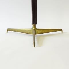  Oluce Giuseppe Ostuni Grissinato Wood and Brass Floor Lamp for Oluce Italy 1950s - 3865808