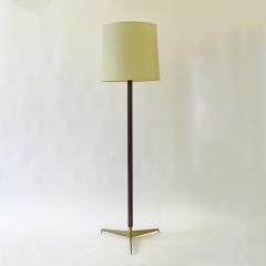  Oluce Giuseppe Ostuni Grissinato Wood and Brass Floor Lamp for Oluce Italy 1950s - 3865810