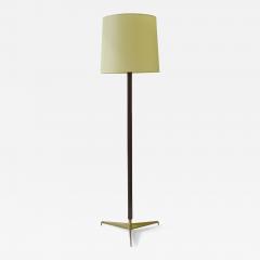  Oluce Giuseppe Ostuni Grissinato Wood and Brass Floor Lamp for Oluce Italy 1950s - 3868597