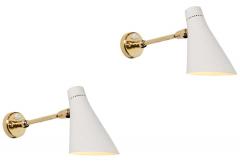  Oluce Pair of 1950s Giuseppe Ostuni Model 109 Articulating Wall Lamps for O Luce - 1879340