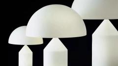  Oluce Vico Magistretti Atollo Opaline Glass Table Lamp for Oluce - 2630246