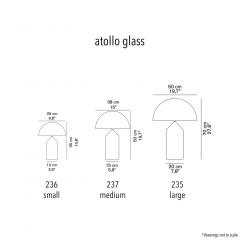  Oluce Vico Magistretti Atollo Opaline Glass Table Lamp for Oluce - 2630253