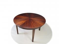  Omann Jun M belfabrik A S Omann Jun Brazilian Rosewood Starburst Round Dining Table with Center Leaf  - 4380158