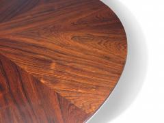  Omann Jun M belfabrik A S Omann Jun Brazilian Rosewood Starburst Round Dining Table with Center Leaf  - 4380160