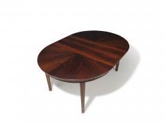  Omann Jun M belfabrik A S Omann Jun Brazilian Rosewood Starburst Round Dining Table with Center Leaf  - 4380164