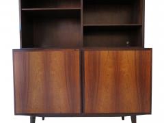  Omann Jun M belfabrik A S Three Omann Jun Mid century Danish Cabinets with Bookcase Hutches Wallunit - 4463397