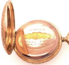  Omega 14 Karat Yellow Gold Omega Grand Prix 1900 Pocket Watch - 2788897