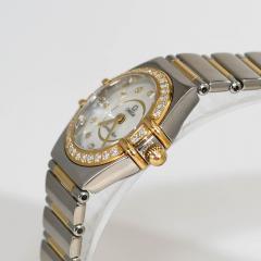  Omega 18k Stainless Steel Omega Watch Diamond Dial Bezel MOP Quartz - 4486636