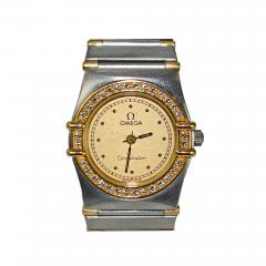  Omega Omega Constellation Two Tone Watch w Diamond Bezel 23mm - 4491196
