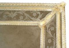  Ongaro e Fuga Ongaro e Fuga Italian Venetian Murano Etched Floral Design Wall Mirror - 4272352