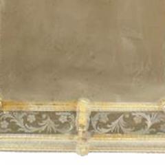  Ongaro e Fuga Ongaro e Fuga Italian Venetian Murano Etched Floral Design Wall Mirror - 4272353