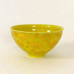  Ono Hakuko Yellow and Gold porcelain Tea bowl - 3016256