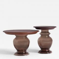  Opera Oleas Blown Glass Table with Wooden Top - 4732338