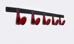  Orange Furniture ATELIER LEATHER AND IRON COAT RACK RED - 1202080