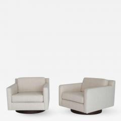  Orange Furniture Pair of Milo Baughman Style Swivel Chairs - 390099
