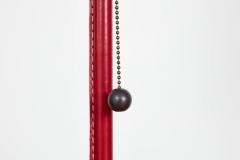  Orange Furniture Wilshire Red Leather Floor Lamp - 4046608