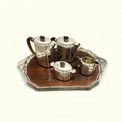  Orfevrerie Gallia Christofle Gallia 5 pieces coffee Tea set art deco - 3937670