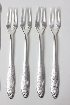  Orivit AG Orivit Jugendstil Silver Plated Flatware Fish Set for Four 1900 Germany - 2217988