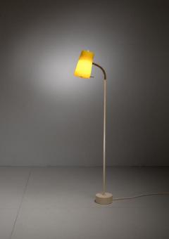  Orno Scandinavian Modern Floor Lamp with Yellow Plexiglass Adjustable Shade 1950s - 772050