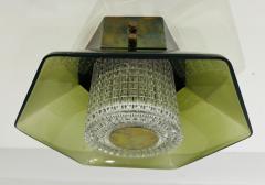  Orrefors 1960s Swedish Orrefors Crystal Fagerlund Nautical Mid Century Flush Light - 3714846