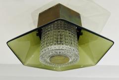  Orrefors 1960s Swedish Orrefors Crystal Fagerlund Nautical Mid Century Flush Light - 3714847