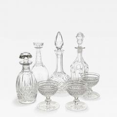  Orrefors Collection of cut and engraved glass decanters and dessert glasses - 4225752