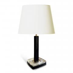 Orrefors Elegant Table Lamp in Crystal Leather and Brass by Orrefors Glasbruk - 3079790