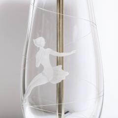  Orrefors Mid Century Modern Translucent Frosted Glass Figurative Table Lamp by Orrefors - 2365675