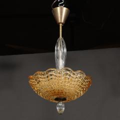  Orrefors Mid Century Mottled Glass Chandelier W Glass Drop Bronze Fittings by Orrefors - 4233494