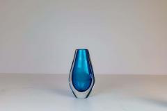  Orrefors Midcentury Pair of Sven Palmqvist Orrefors Heavy Crystal Vases Clear Blue - 2468366