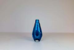  Orrefors Midcentury Pair of Sven Palmqvist Orrefors Heavy Crystal Vases Clear Blue - 2468371