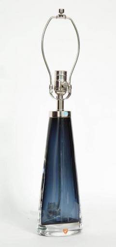  Orrefors Nils Landberg for Orrefors Smoked Blue Crystal Lamps - 881197