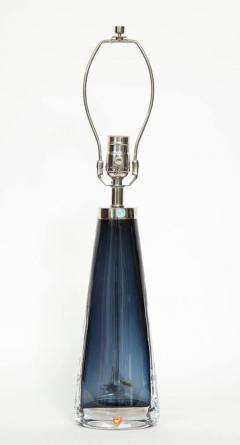  Orrefors Nils Landberg for Orrefors Smoked Blue Crystal Lamps - 881205