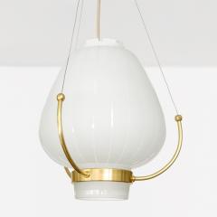  Orrefors ORREFORS PENDANT WITH POLISHED AND ACID ETCHED SHADE ON BRASS FRAME - 3057771
