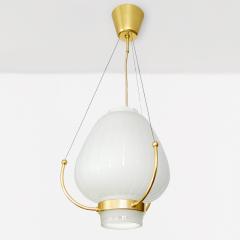  Orrefors ORREFORS PENDANT WITH POLISHED AND ACID ETCHED SHADE ON BRASS FRAME - 3057773