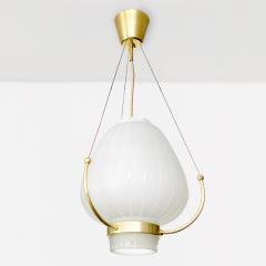 Orrefors ORREFORS PENDANT WITH POLISHED AND ACID ETCHED SHADE ON BRASS FRAME - 3057775