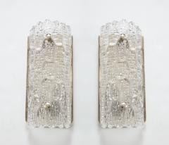  Orrefors Orrefors Croco Embossed Crystal Sconces 1 of 3 pairs - 1150137