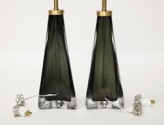  Orrefors Orrefors Green Grey Cystal Lamps - 2307887