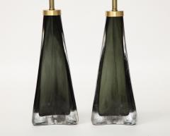  Orrefors Orrefors Green Grey Cystal Lamps - 2307889