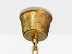  Orrefors Orrefors Scandinavian Modern Brass Glass Chandelier Sweden 1960s - 4214526
